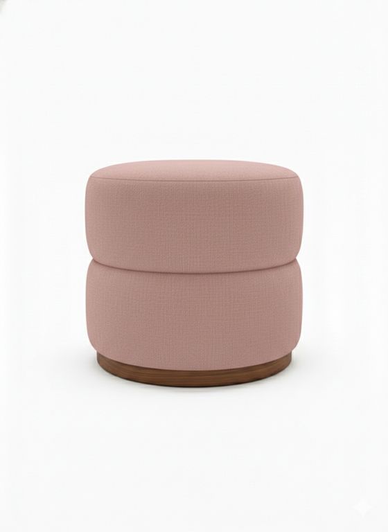 PUFF GIRATORIO PALO ROSA LINO Rosado viejo