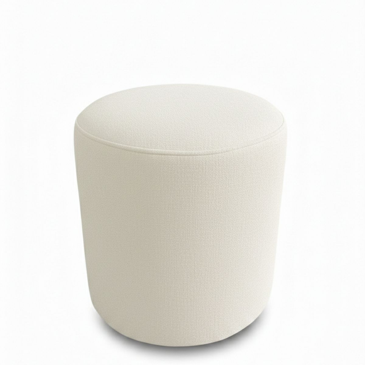 MUEBLES NEW - PUFF REDONDO CRUDO LINO