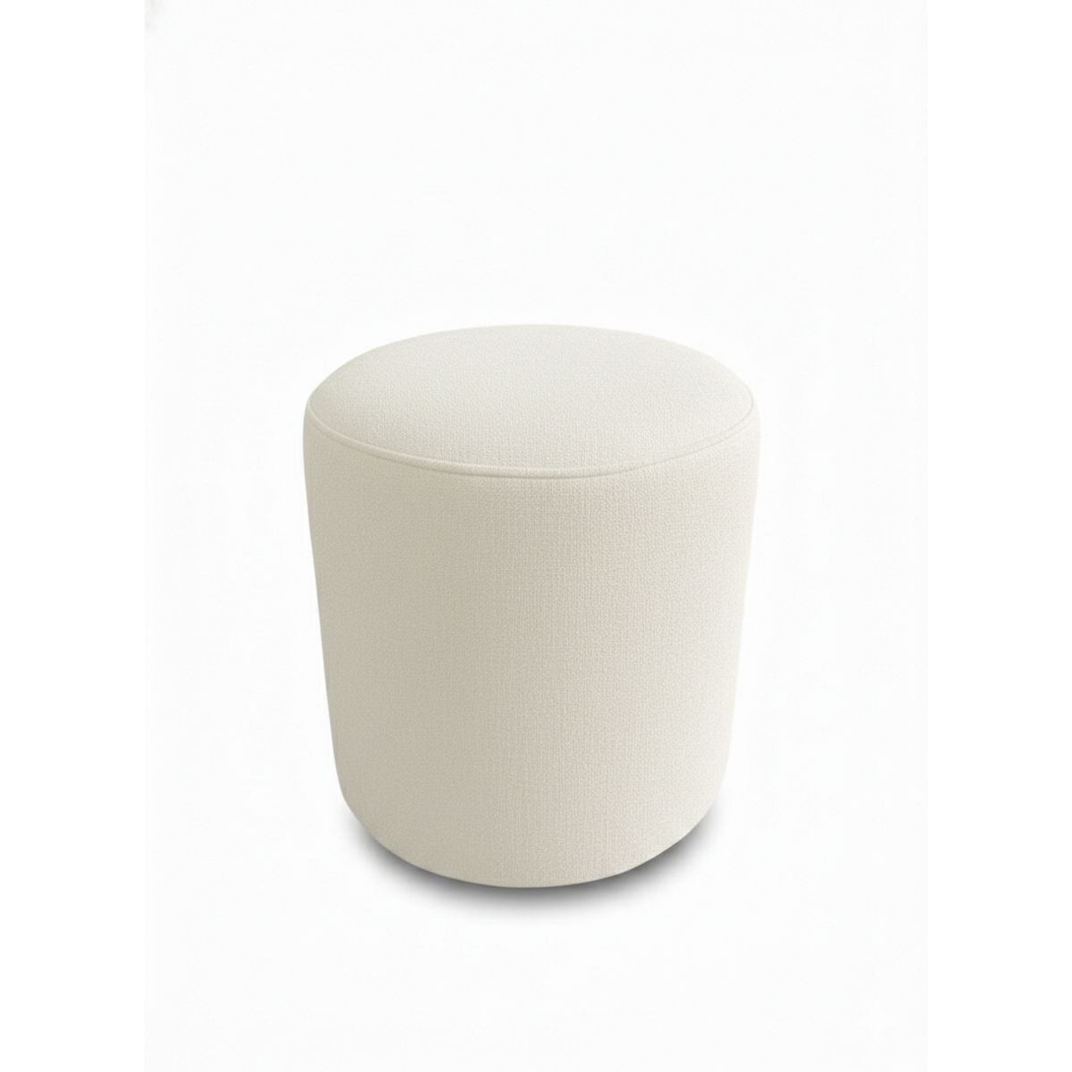 MUEBLES NEW - PUFF REDONDO CRUDO LINO