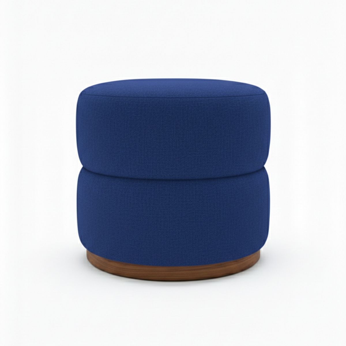 MUEBLES NEW - PUFF GIRATORIO AZUL LINO