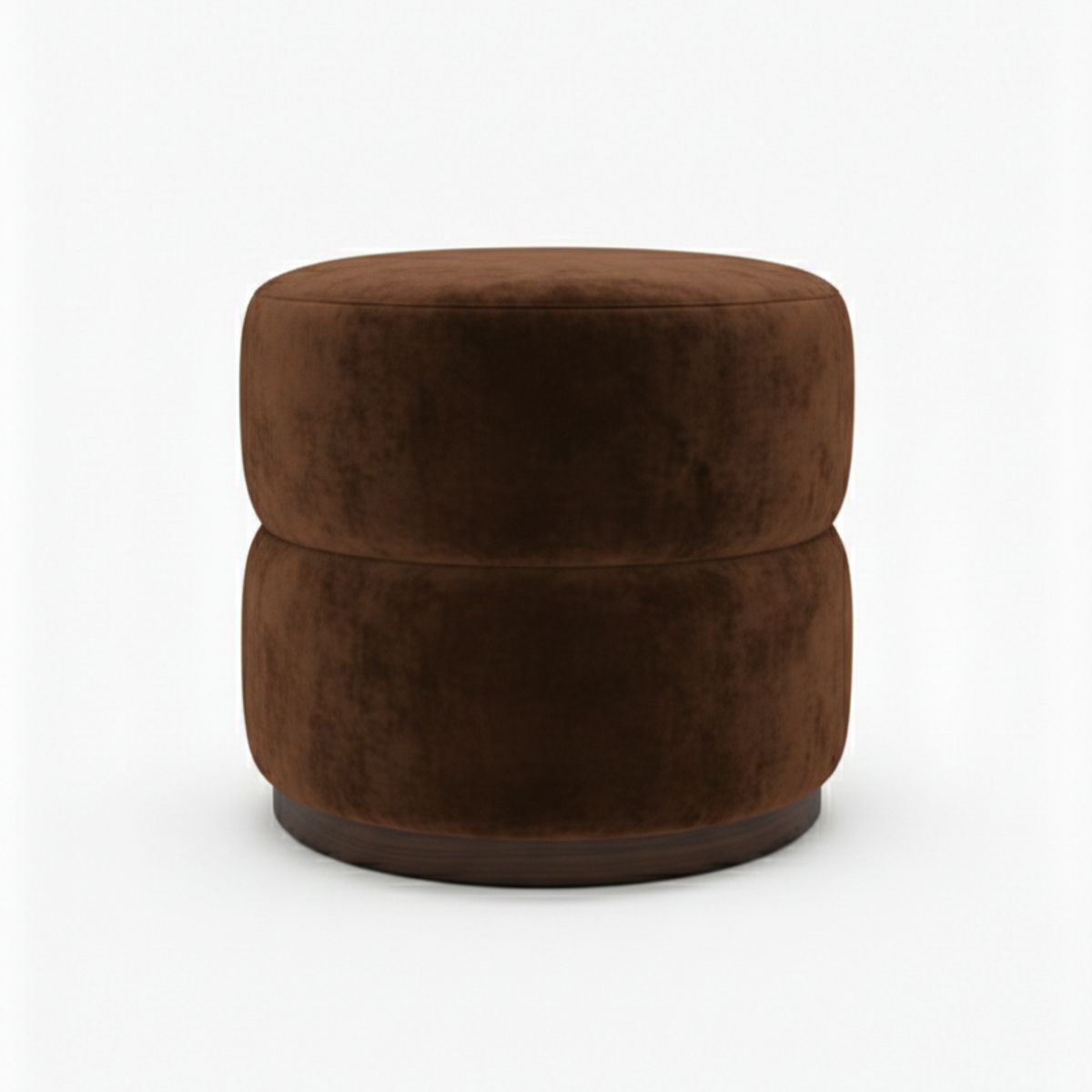 MUEBLES NEW - PUFF GIRATORIO CHOCOLATE FELPA