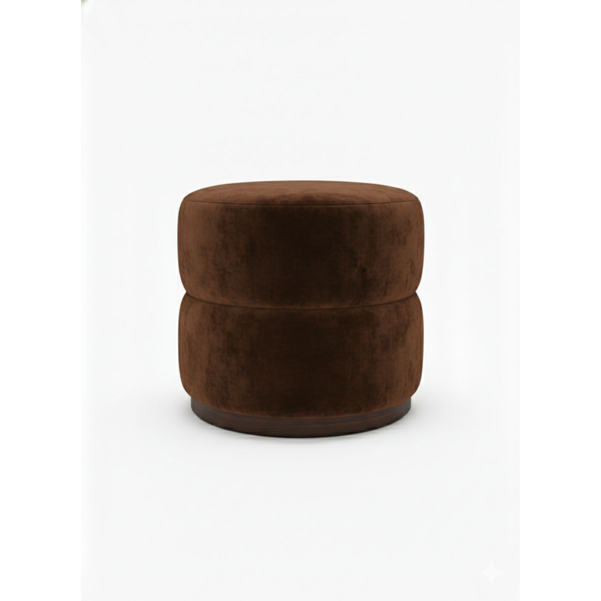 MUEBLES NEW - PUFF GIRATORIO CHOCOLATE FELPA