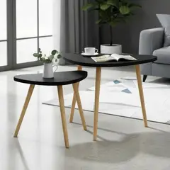 GENERICO - Set de dos Mesas Centro Lateral Auxiliar