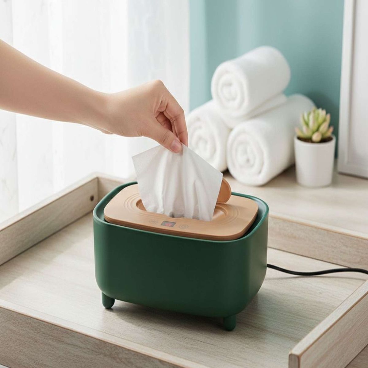 GENERICO - Caja termica para toallitas humedas de bebe USB