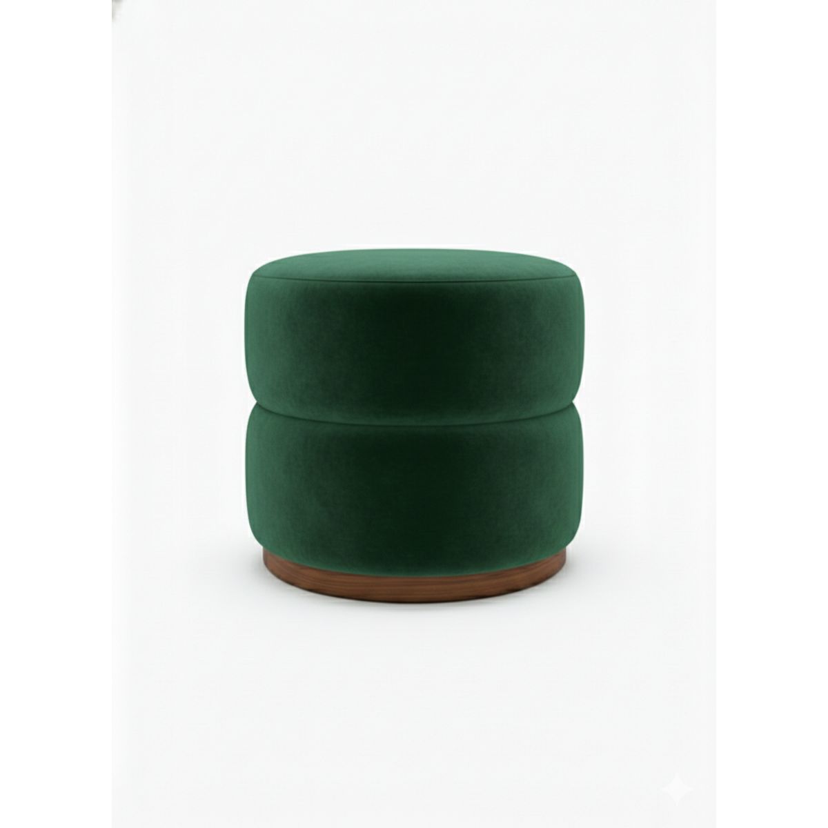 MUEBLES NEW - PUFF GIRATORIO VERDE FELPA