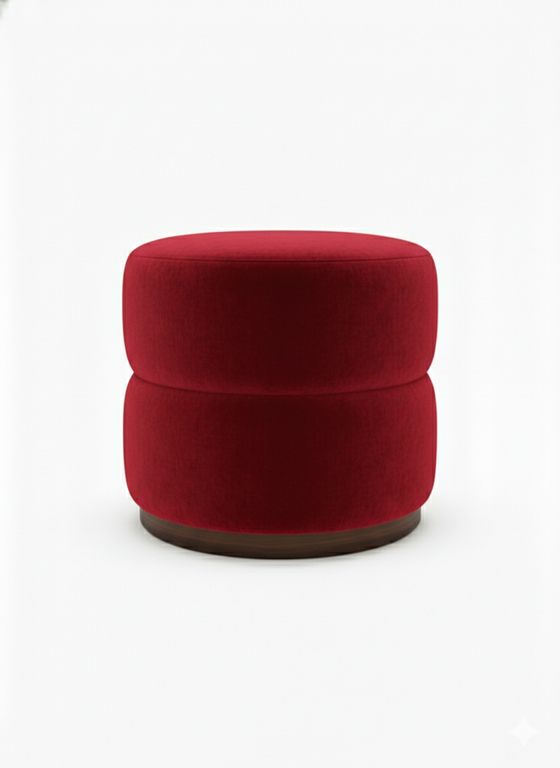 PUFF GIRATORIO ROJO FELPA Rojo