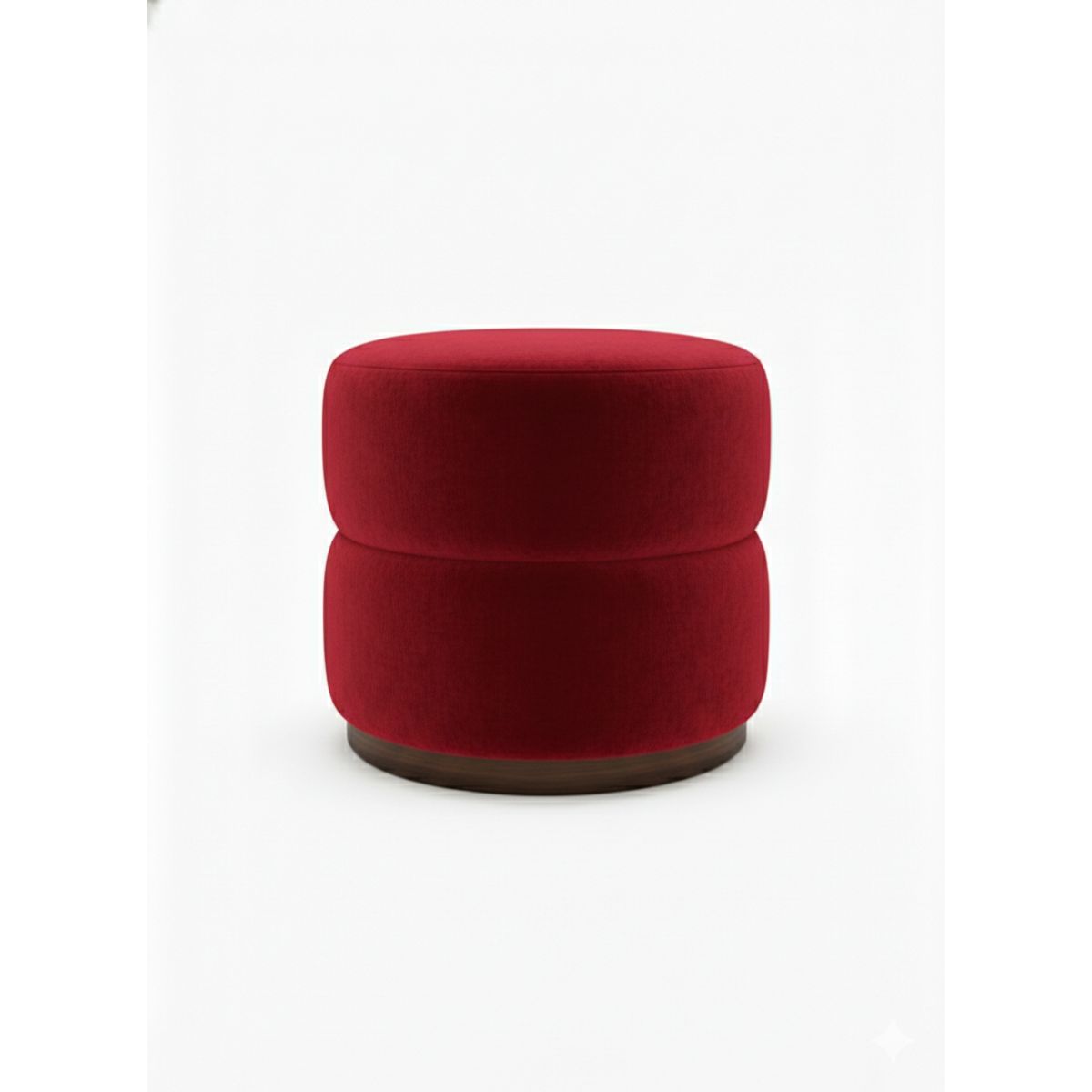 MUEBLES NEW - PUFF GIRATORIO ROJO FELPA