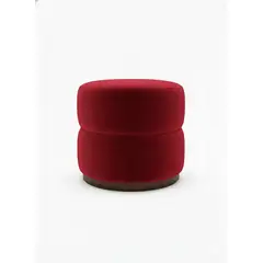 MUEBLES NEW - PUFF GIRATORIO ROJO FELPA