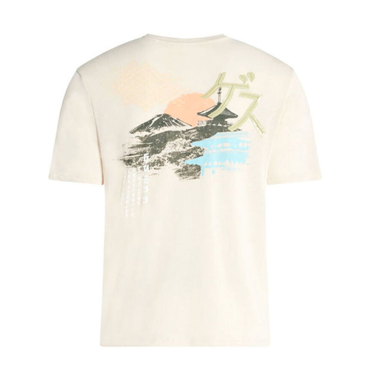 GUESS - Polera Cn Ss Art Print Tee Beige