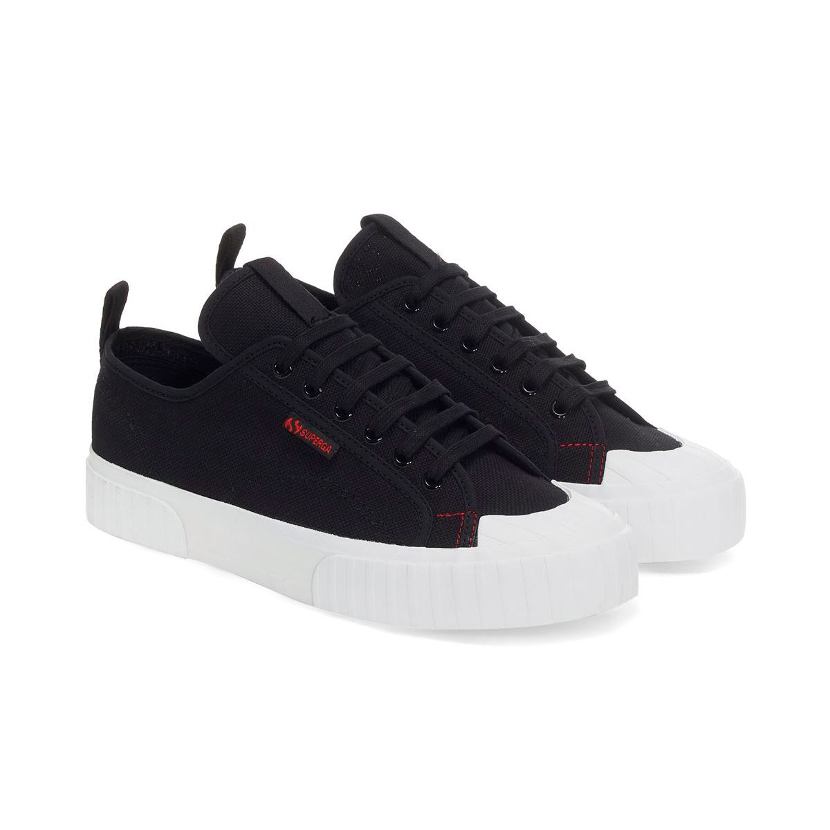 SUPERGA - Zapatilla 2630 Stripe Black White Red