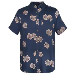 REEF - Camisas M/C Hombre Azul Abierto