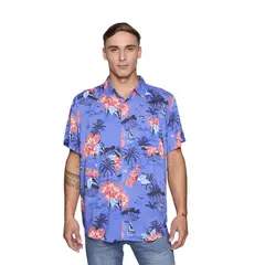 REEF - Camisa Men Floreada Azul