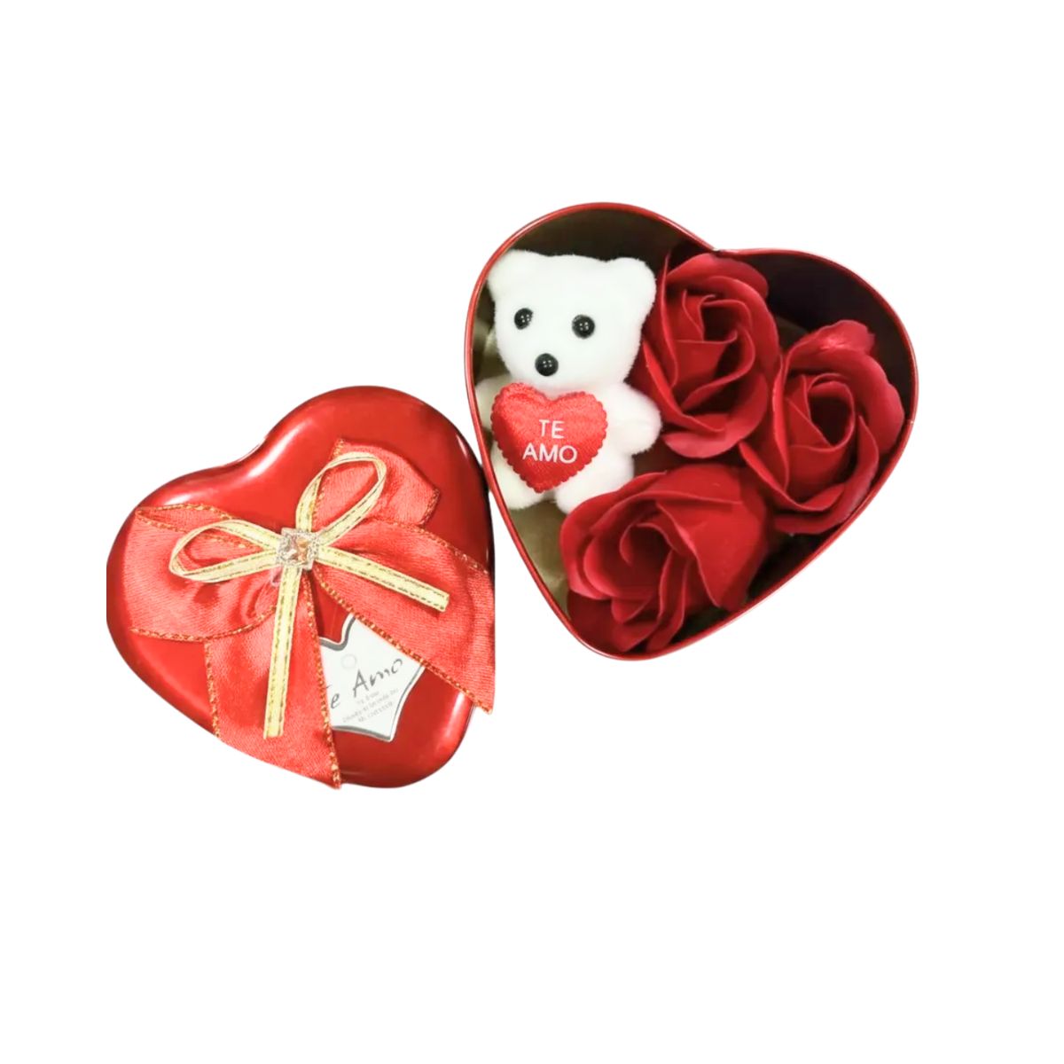 GENERICO - Caja Corazon De Lata Te Amo Mama 9x9 Cm Regalo Celebraciones