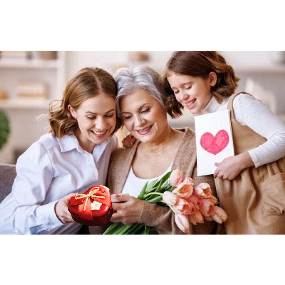 GENERICO - Caja Corazon De Lata Te Amo Mama 9x9 Cm Regalo Celebraciones