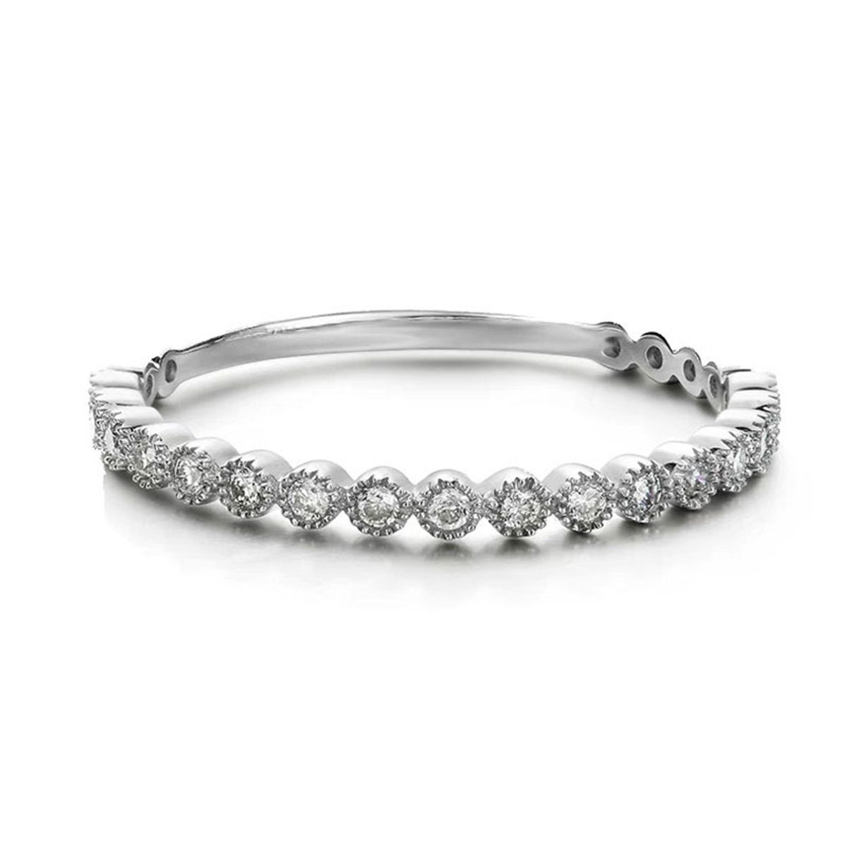 LUX JOYAS - Anillo Plata 925 Medio Cintillo Circ