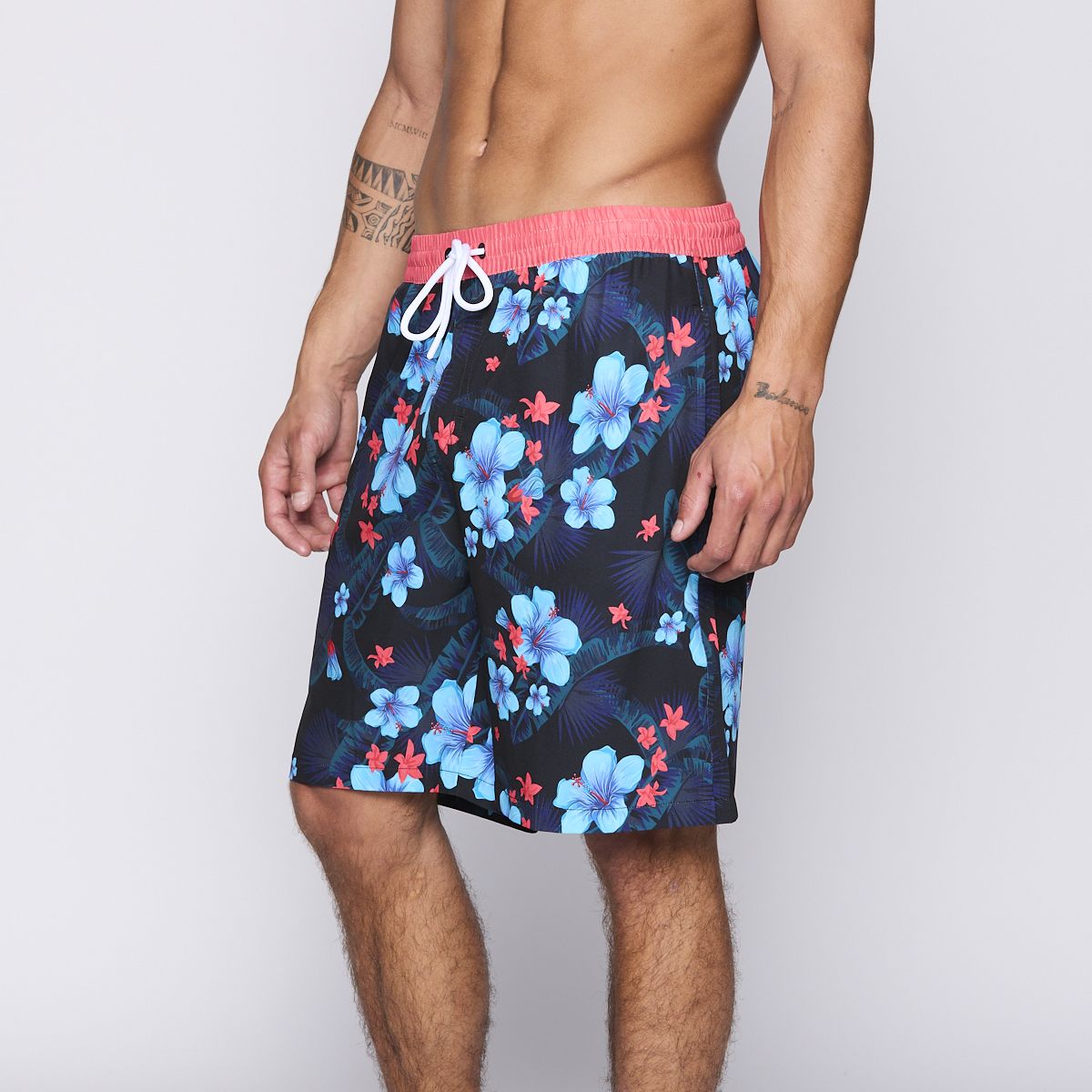 REEF - Traje de Baño Reef Men Black Red Flowers