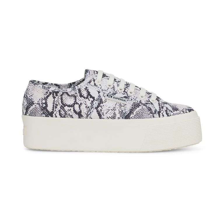 Zapatilla 2790 Print White Avorio Navy Snake