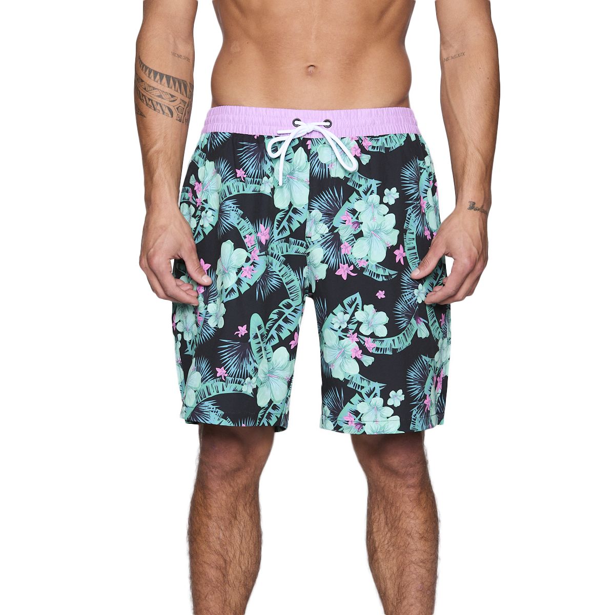 REEF - Traje de Baño Reef Men Black Pink Flowers