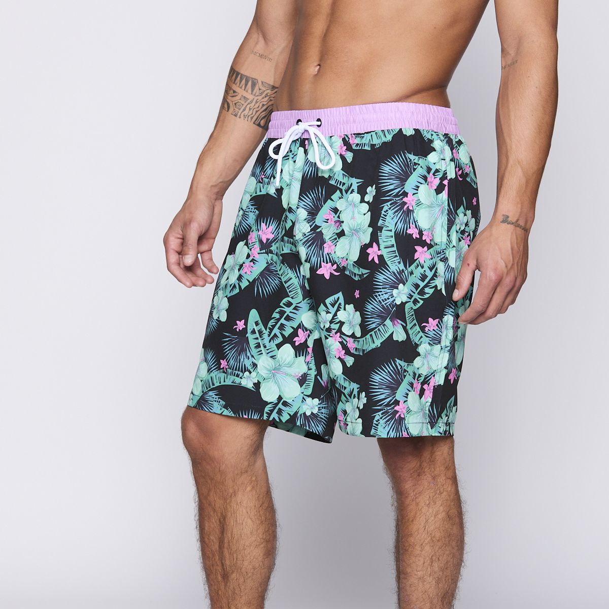 REEF - Traje de Baño Reef Men Black Pink Flowers