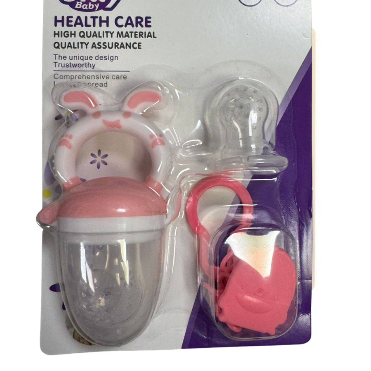 GENERICO - Chupete Para Fruta De Bebé Conejito Rosado