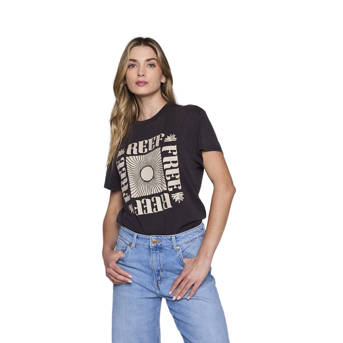REEF - Polera Reef Women Black Beige
