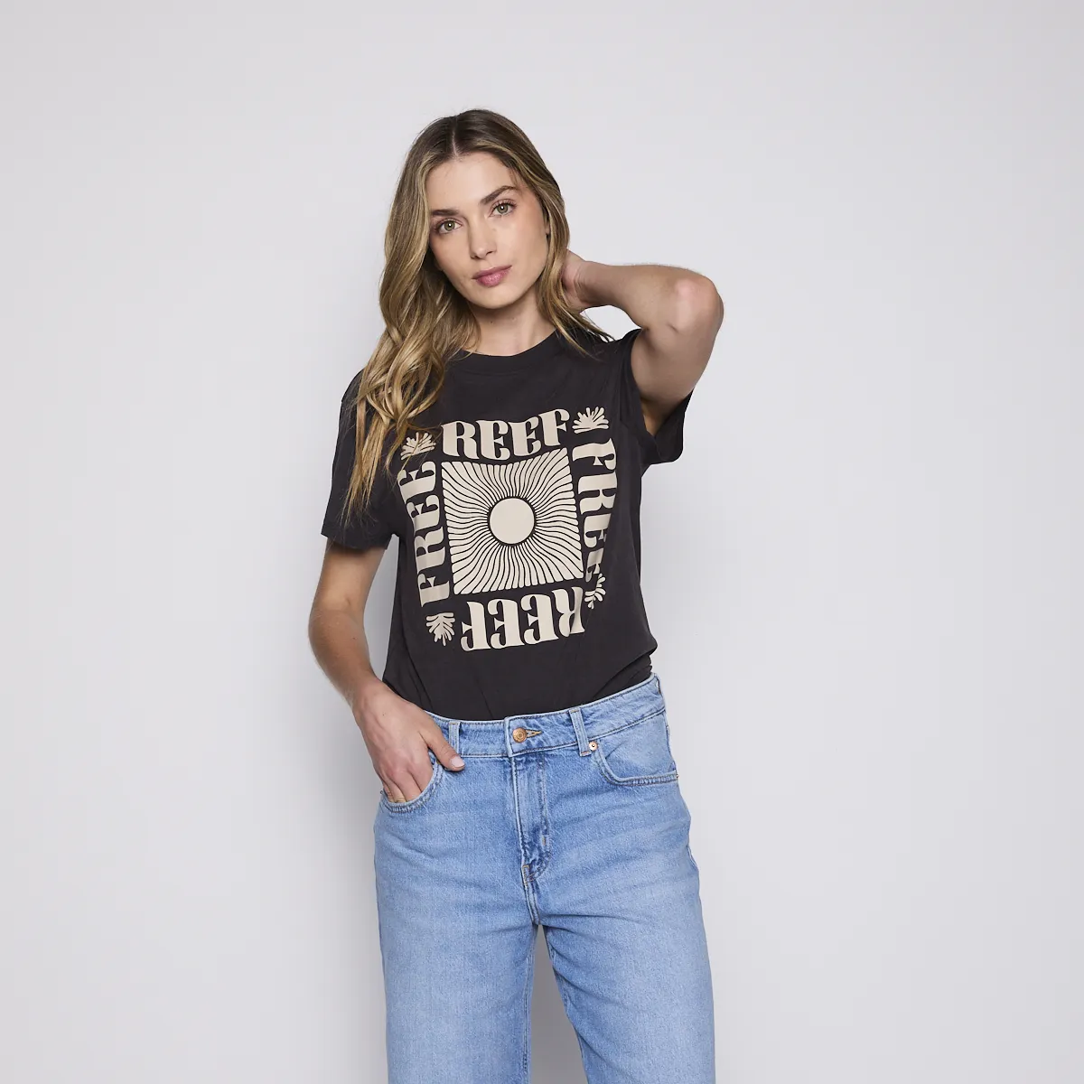 REEF - Polera Reef Women Black Beige