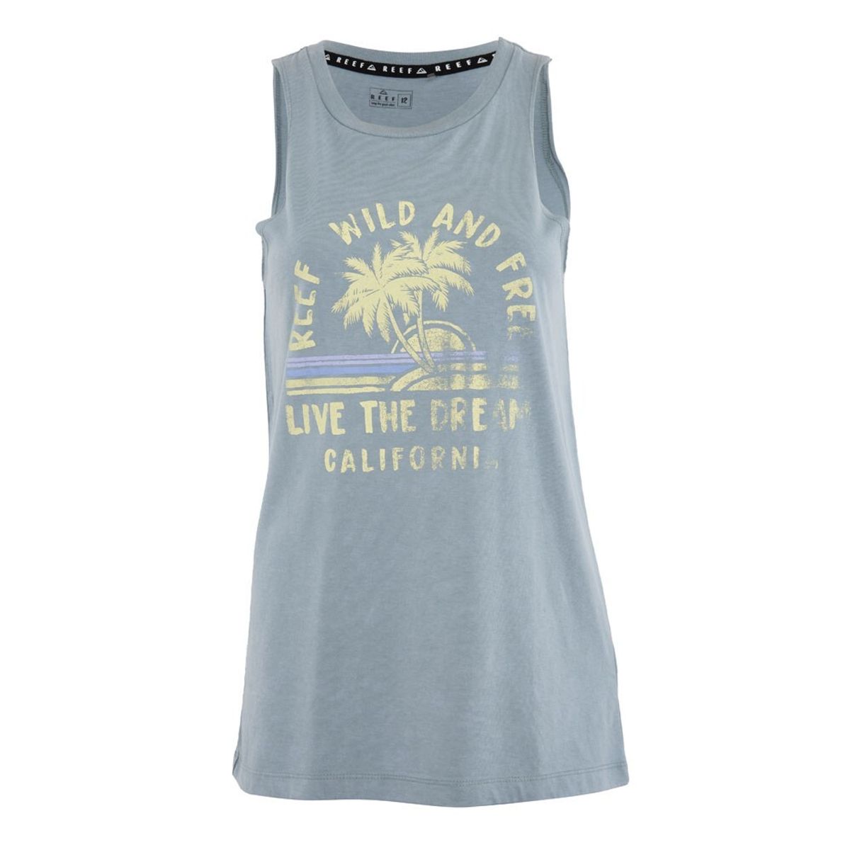 REEF - Polera Kids Musculosa Grey Palm
