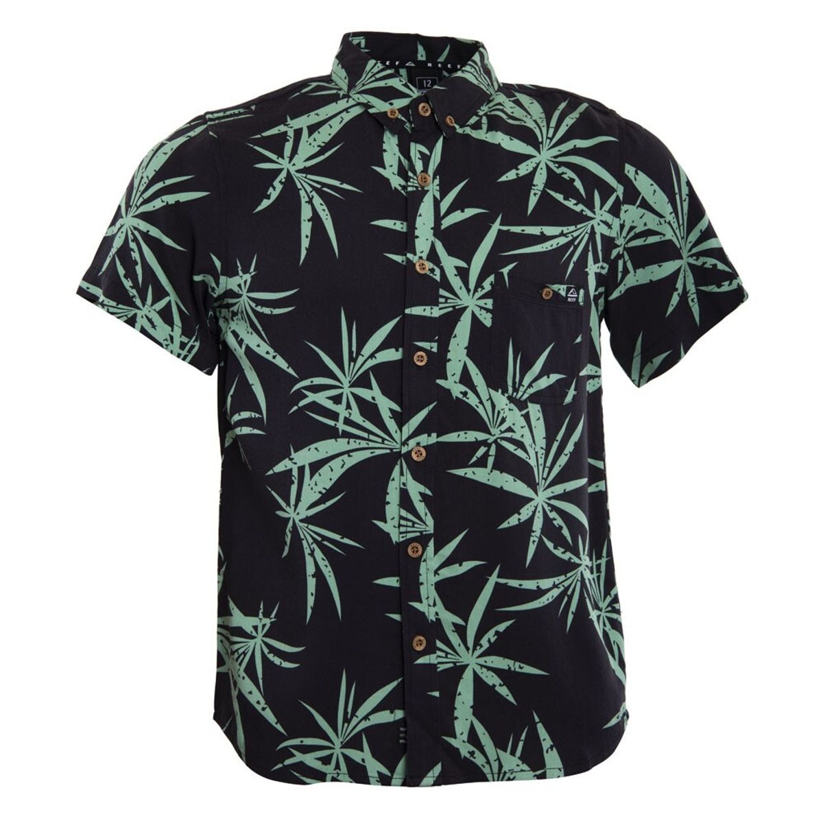 REEF - Camisa Kids Black Palm Green