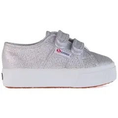 SUPERGA - Zapatilla 2730 Kids Straps Lame Grey Silver