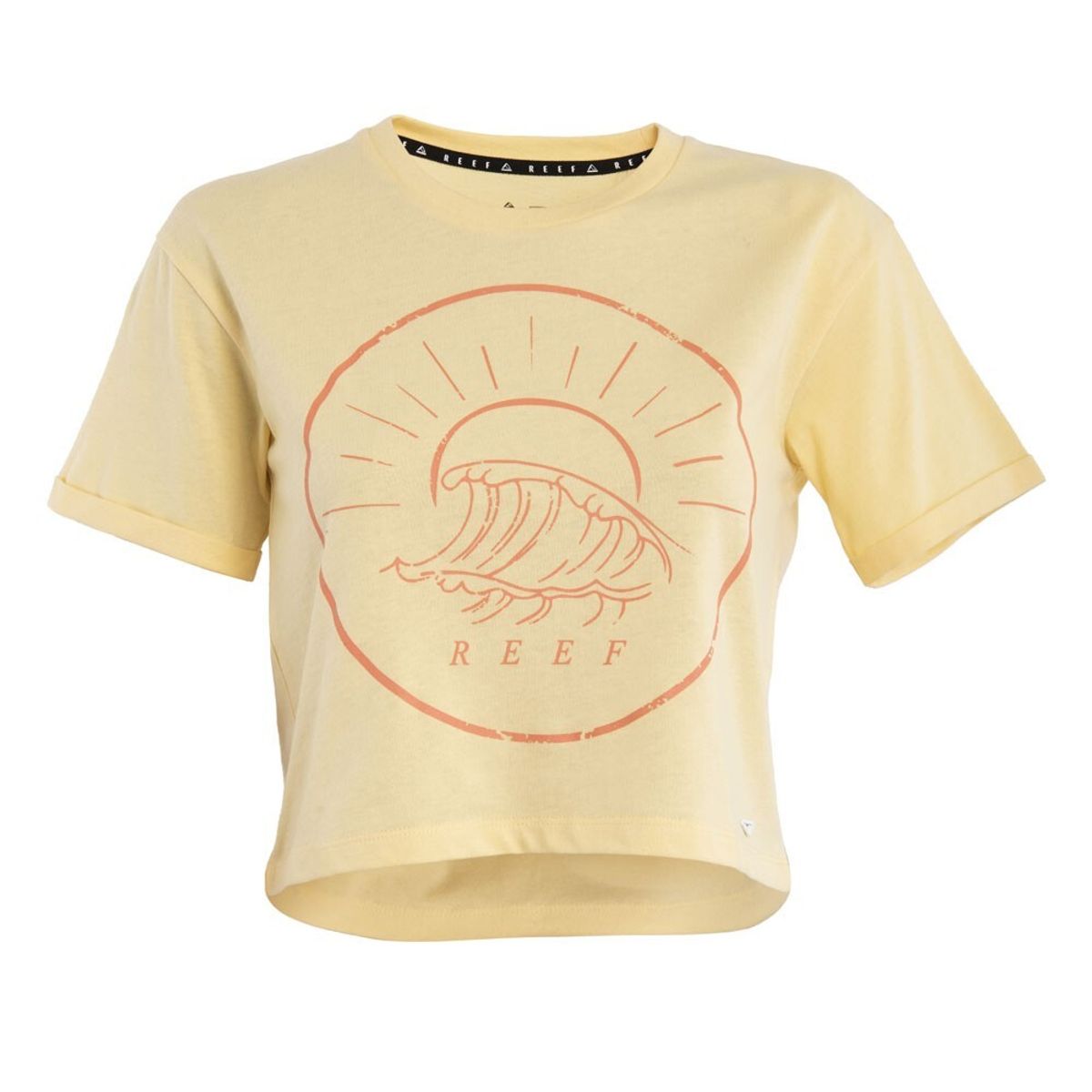 REEF - Polera Kids Crop Top Yellow Wave