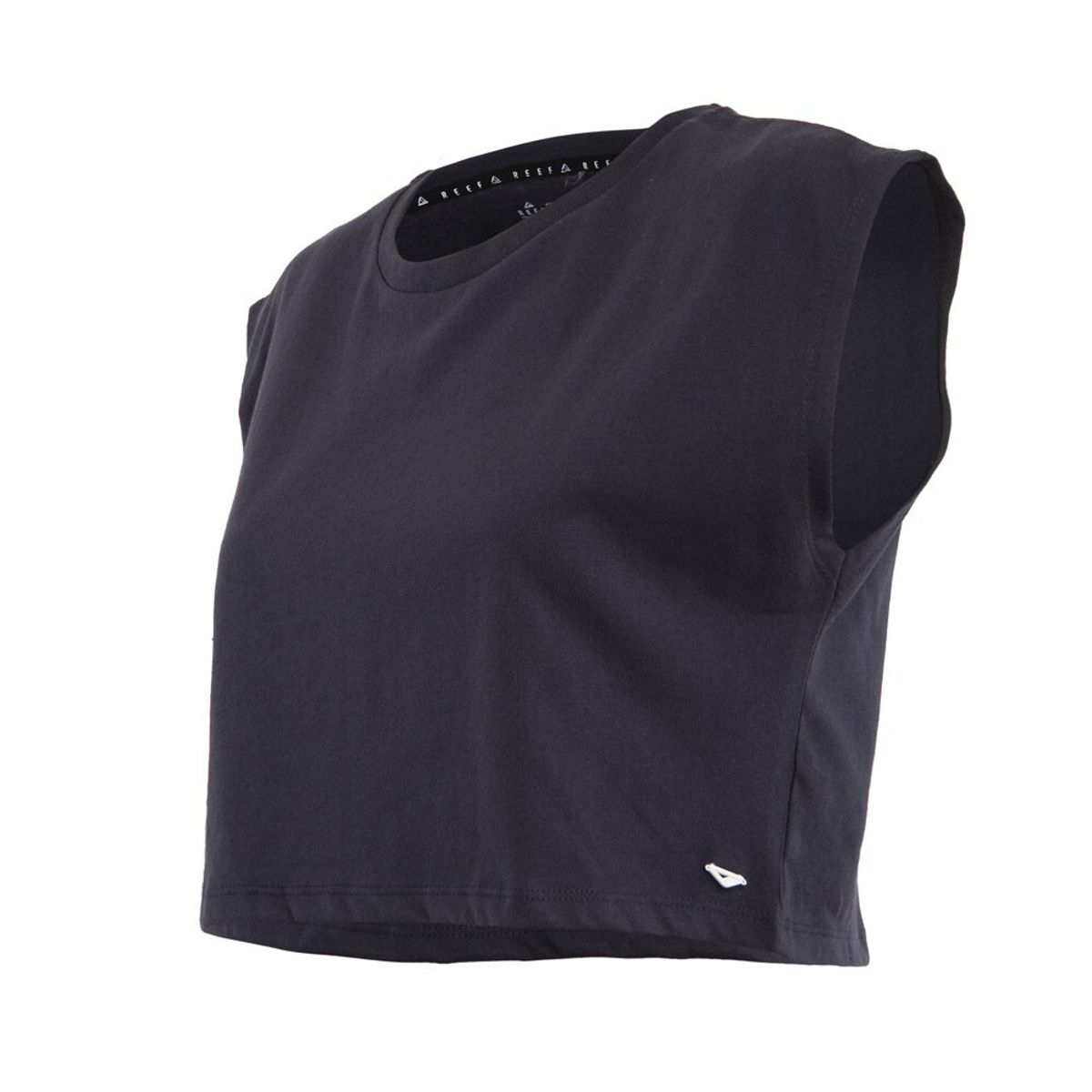 REEF - Polera Kids Crop Top Dark Grey Palm California