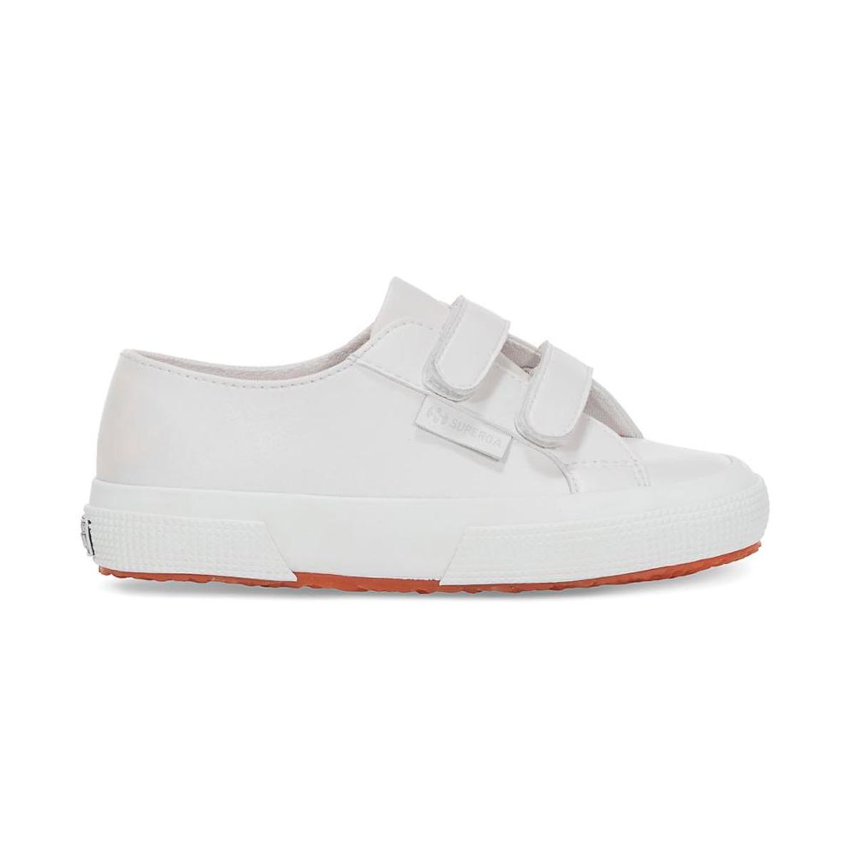 SUPERGA - Zapatilla Kids 2750 Strap Vegan Faux Leather White