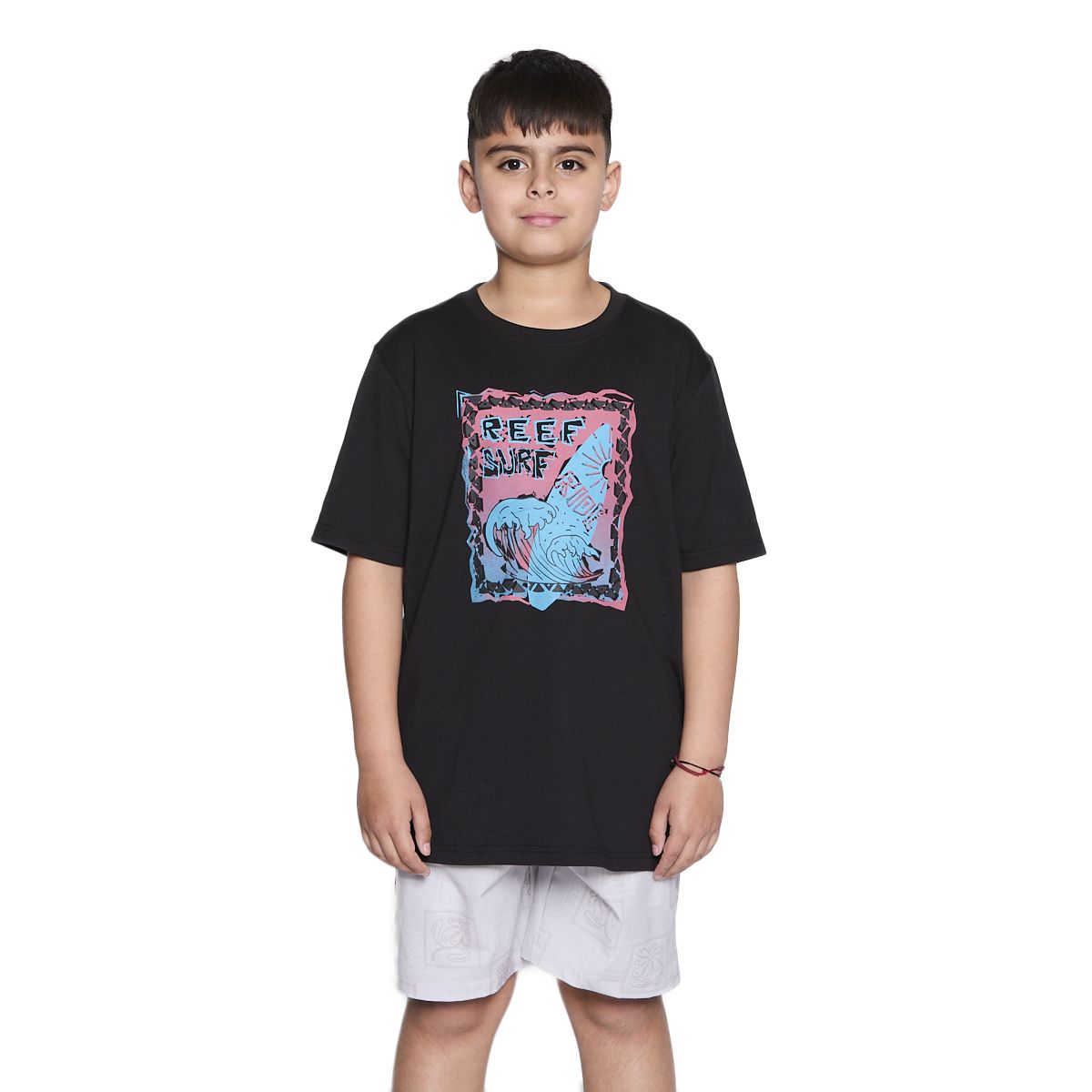 REEF - Polera Reef Kids Black Print Front