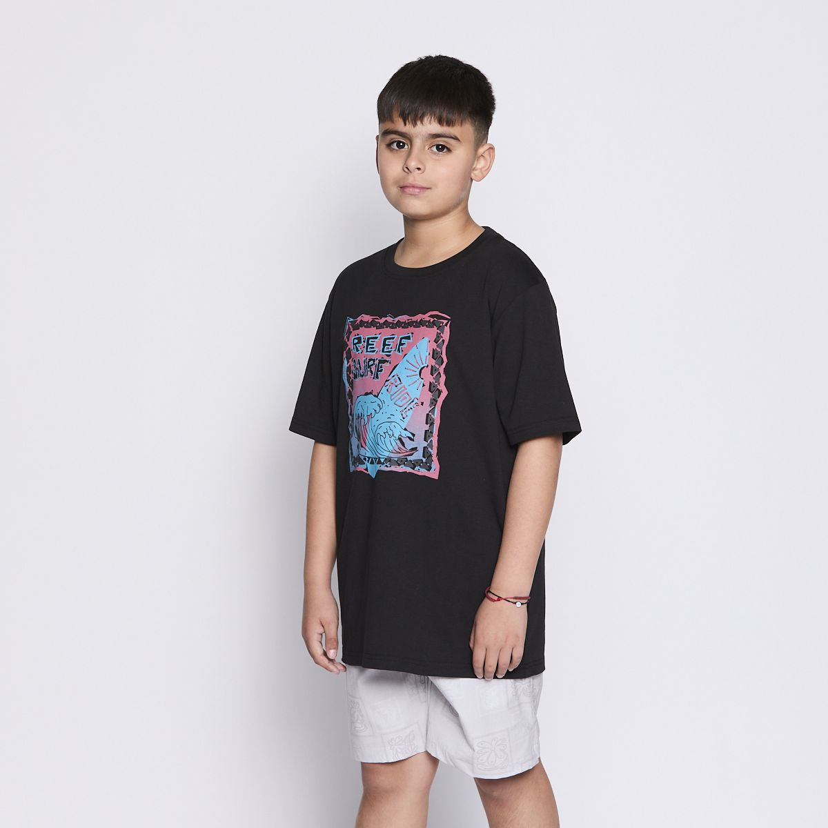 REEF - Polera Reef Kids Black Print Front