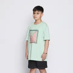 REEF - Polera Kids Light Green Print Front