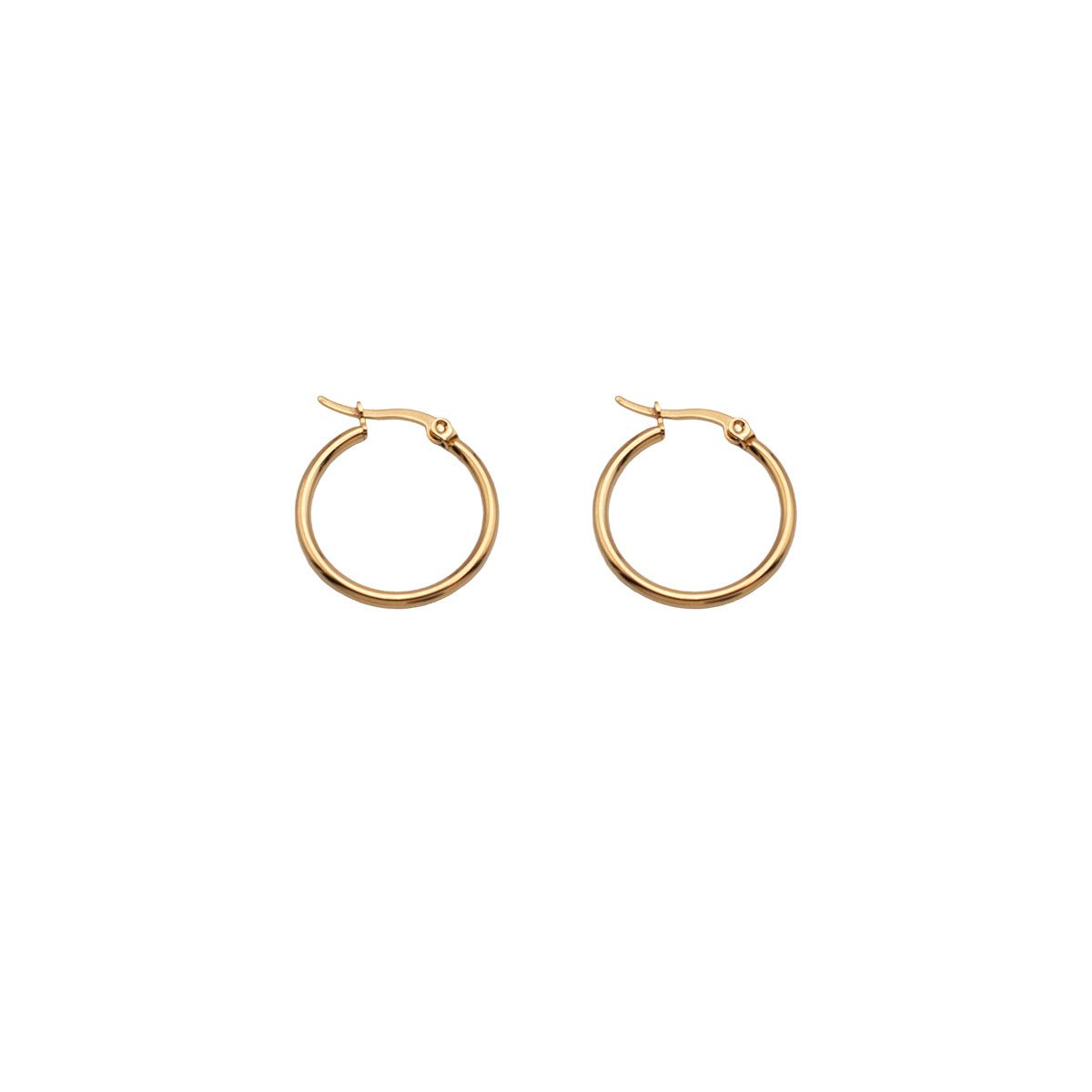 BIJOUTERIA LB20 SPA - Aros Argollas Clásicas Acero Inoxidable 2 cm - Dorado