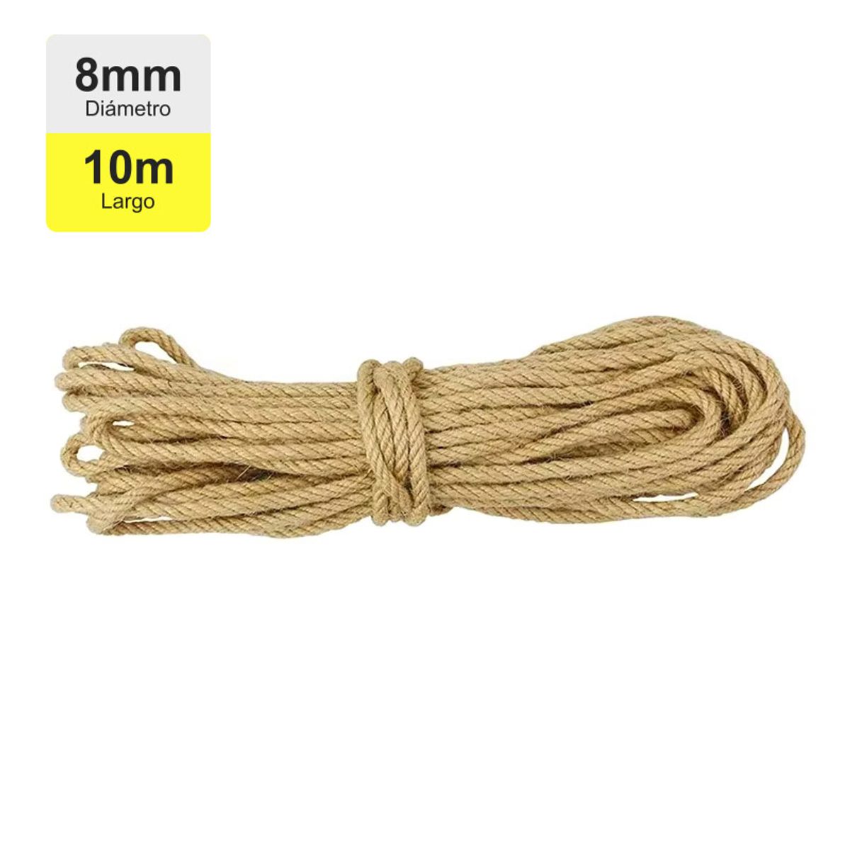 OEM - Cuerda de Yute Natural 10 Metros 8mm