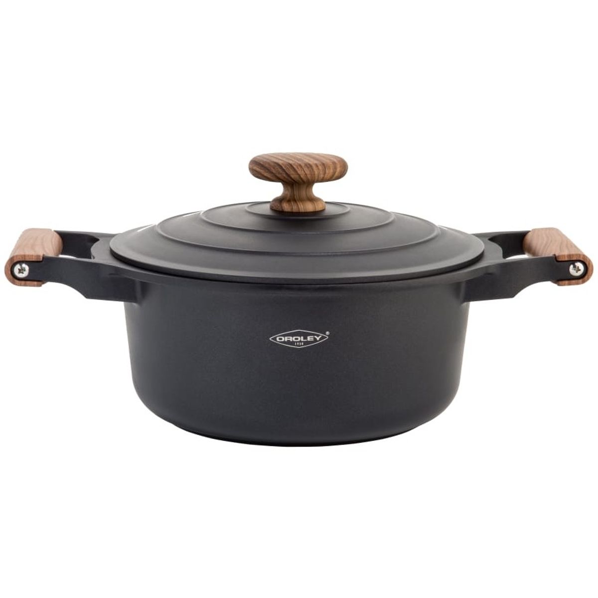 OROLEY - Olla alta con tapa, Oroley, color negro, modelo Eco Nature, 20cm