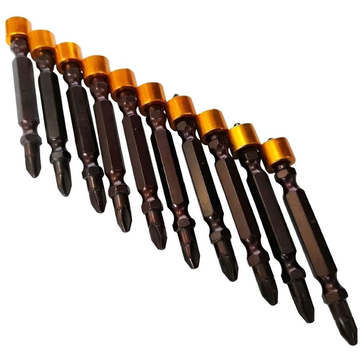 KAMASA - Set / Juego 10 Puntas Philips Dobles S2 Ph2 Magnética