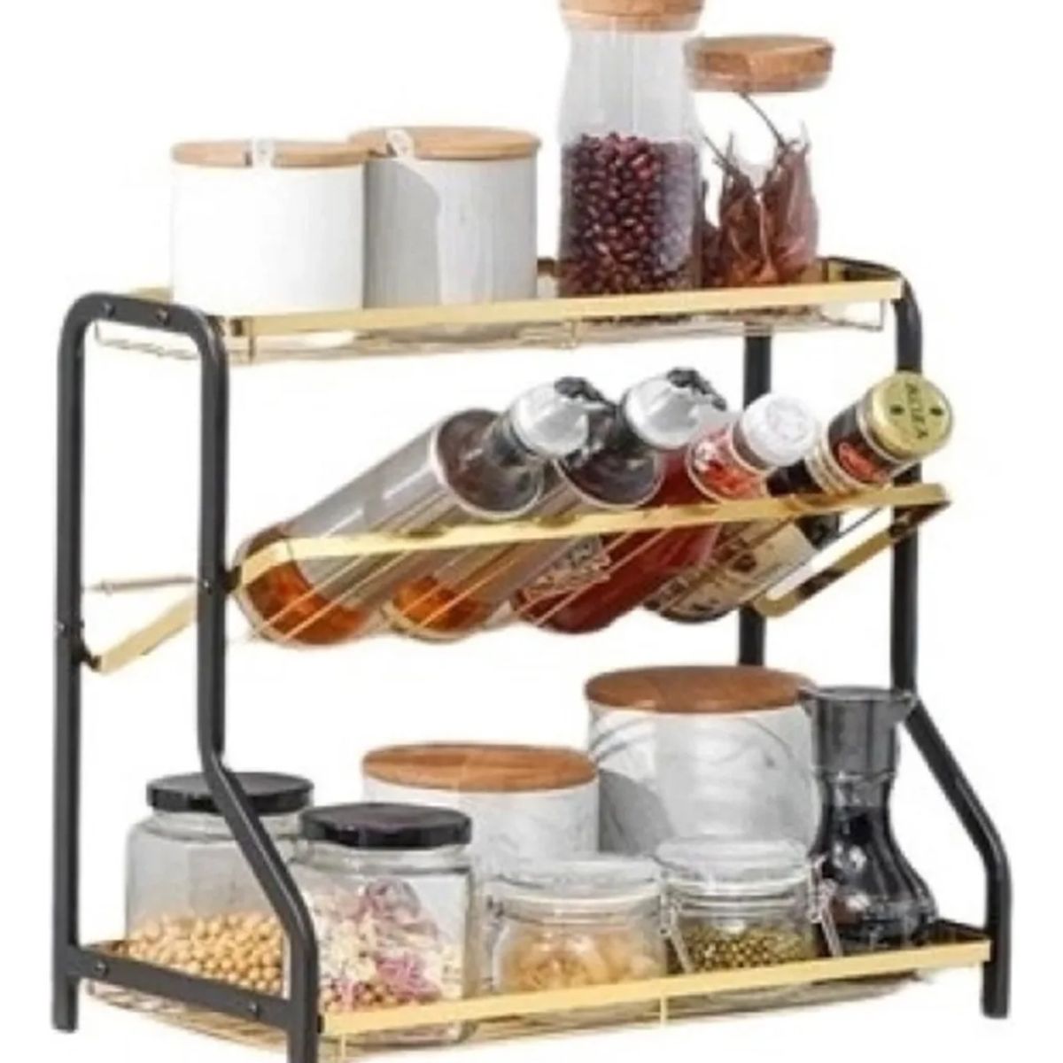 GENERICO - Organizador Especieros Diseño Basculante 3 Niveles De Cocina