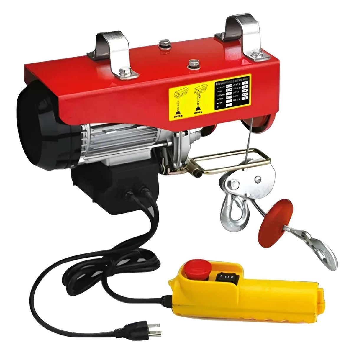 GENERICO - Tecle Eléctrico De Levante Hasta 500 Kgs 220v 12m Rojo