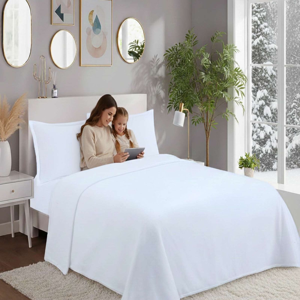 GENERICO - Juego Sábanas Térmicas Polar King Colección Invierno