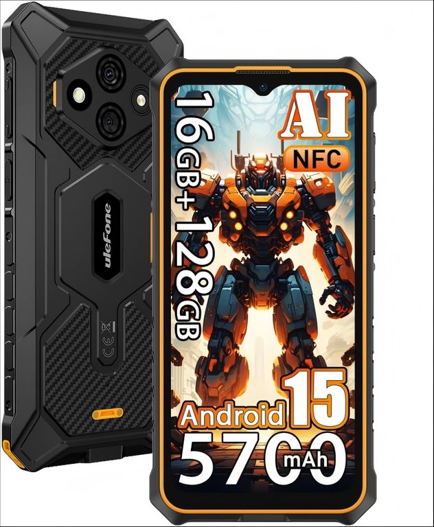 ULEFONE RugKing 3 Pro Celular 16GB+128GB Android 15 Smartphone