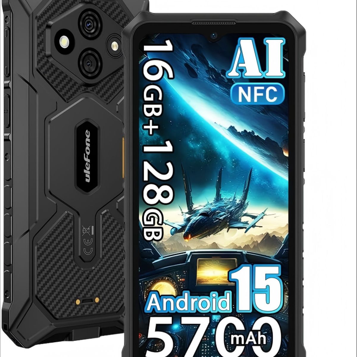 ULEFONE - Ulefone RugKing 3 Pro Celular 16GB+128GB Android 15 Smartphone