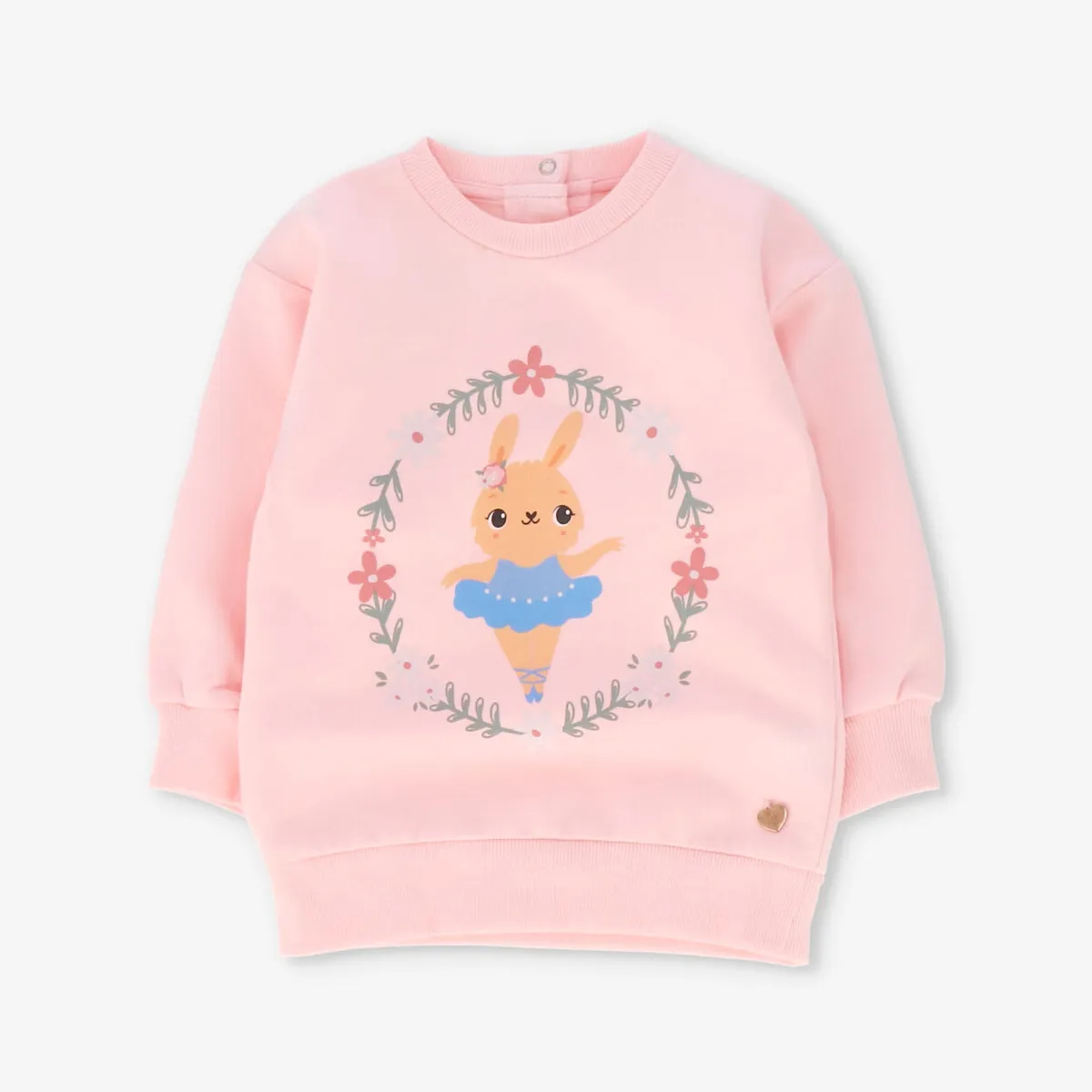 4KIDS - Polerón bebé con conejito rosado 4 Kids