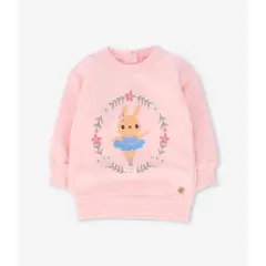 4KIDS - Polerón bebé con conejito rosado 4 Kids