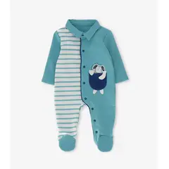 BLACK AND BLUE - Enterito recién nacido con rayas menta