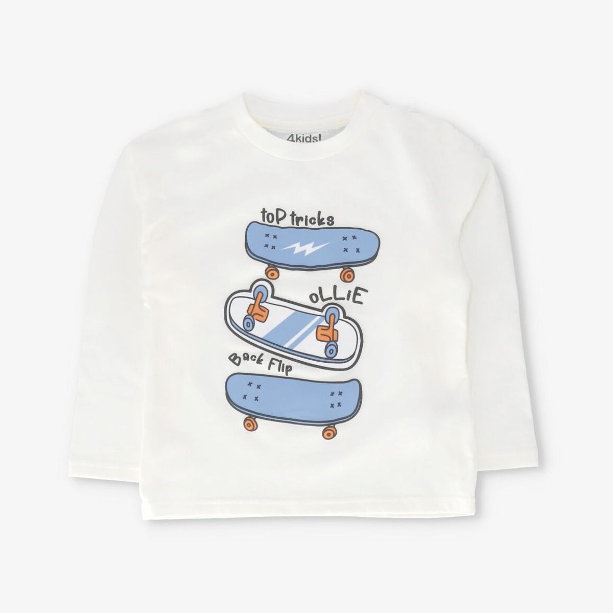 4KIDS - Polera manga larga niño skate crudo 4 Kids