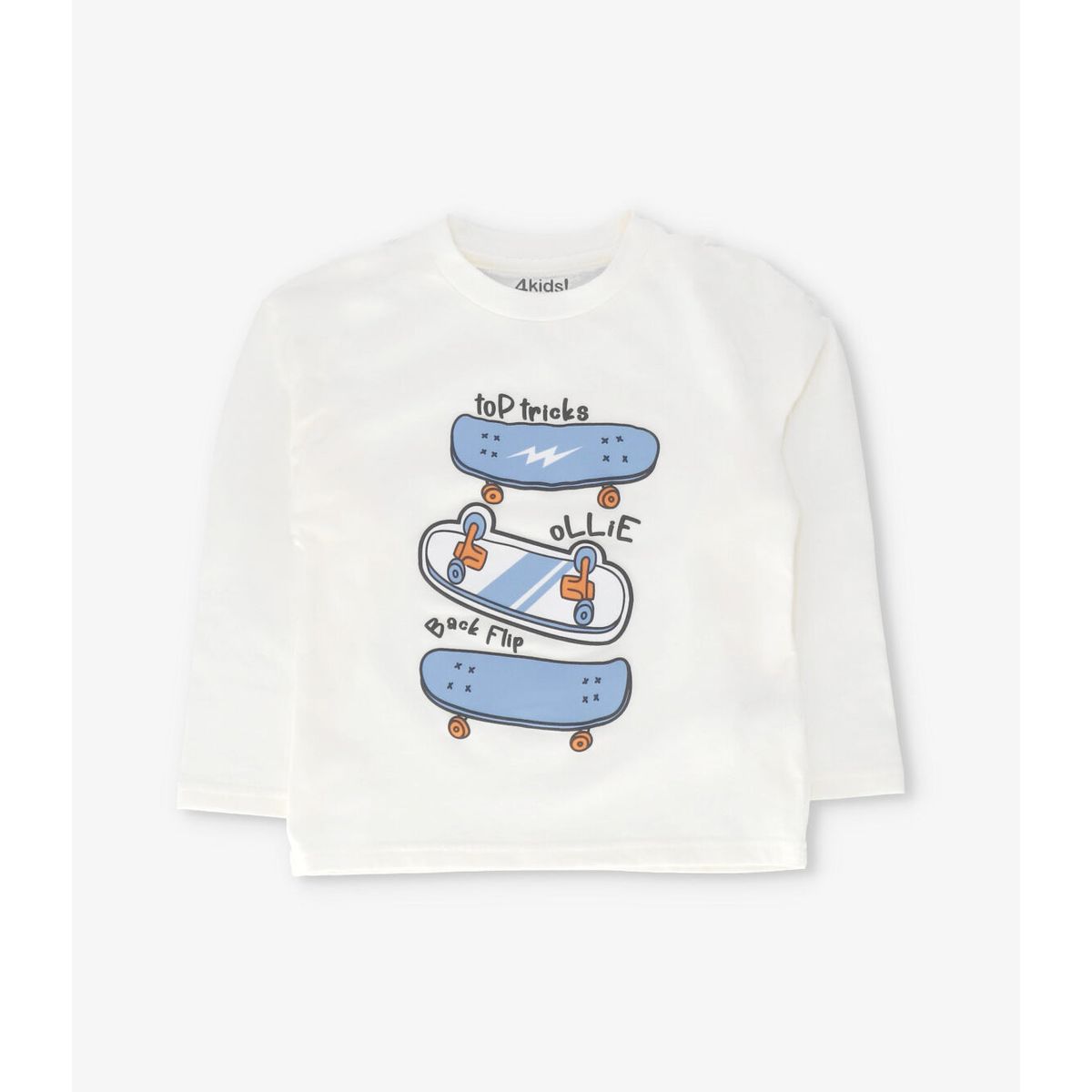 4KIDS - Polera manga larga niño skate crudo 4 Kids