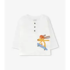 4KIDS - Polera manga larga bebé con perrito crudo 4 Kids
